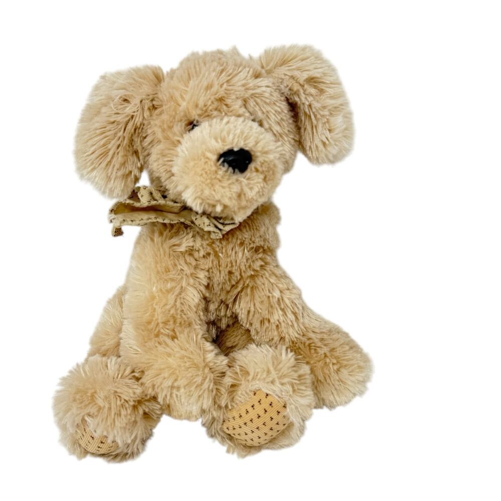 GUND Vintage Puppy Dog Cream Tan  Neutral Soft Plush Stuffed Animal Toy 10 Inch